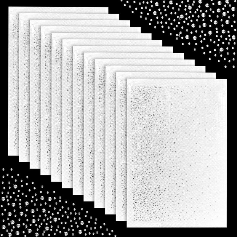 Notoke 12 Sheets Iron on Rhinestone Transfers – 2mm & 3.5mm Glitter Hotfix Crystal Decals, Flat Round Diamond Patches for Clothing DIY, Crafts & Embellishment (Women & Men) - Image 1